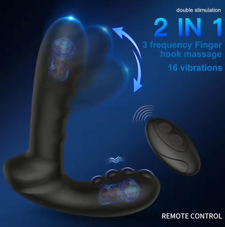 Male Anal Vibrator Wiggle Prostate Massager with Wireless Remote Butt Plug Vibrating Anus Masturbator Sex Toys