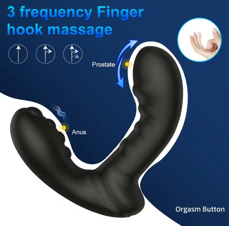 Male Anal Vibrator Wiggle Prostate Massager with Wireless Remote Butt Plug Vibrating Anus Masturbator Sex Toys