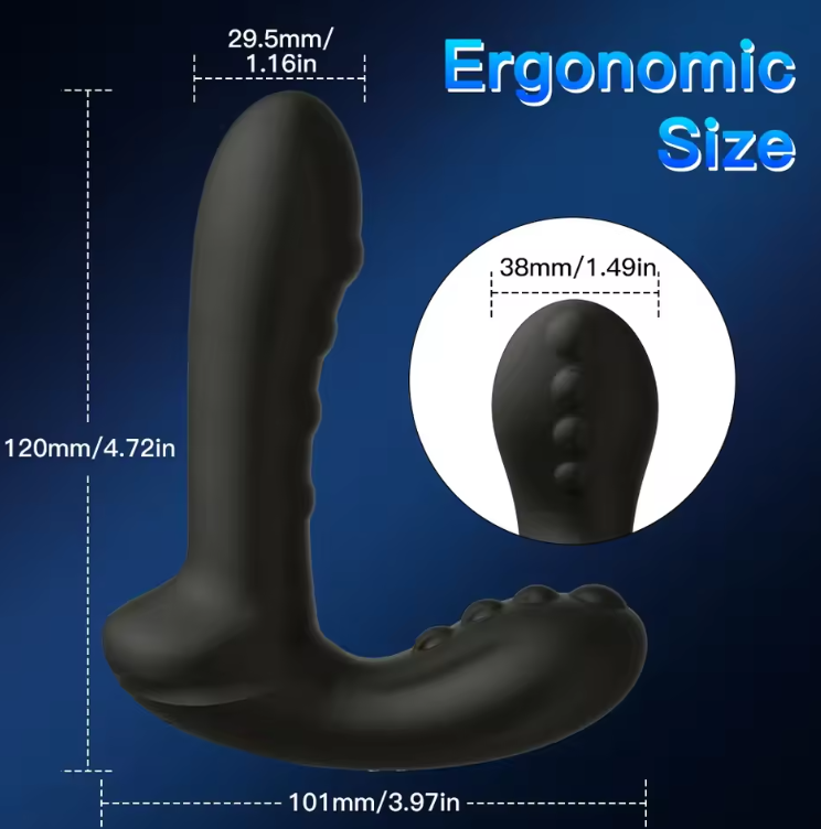 Male Anal Vibrator Wiggle Prostate Massager with Wireless Remote Butt Plug Vibrating Anus Masturbator Sex Toys
