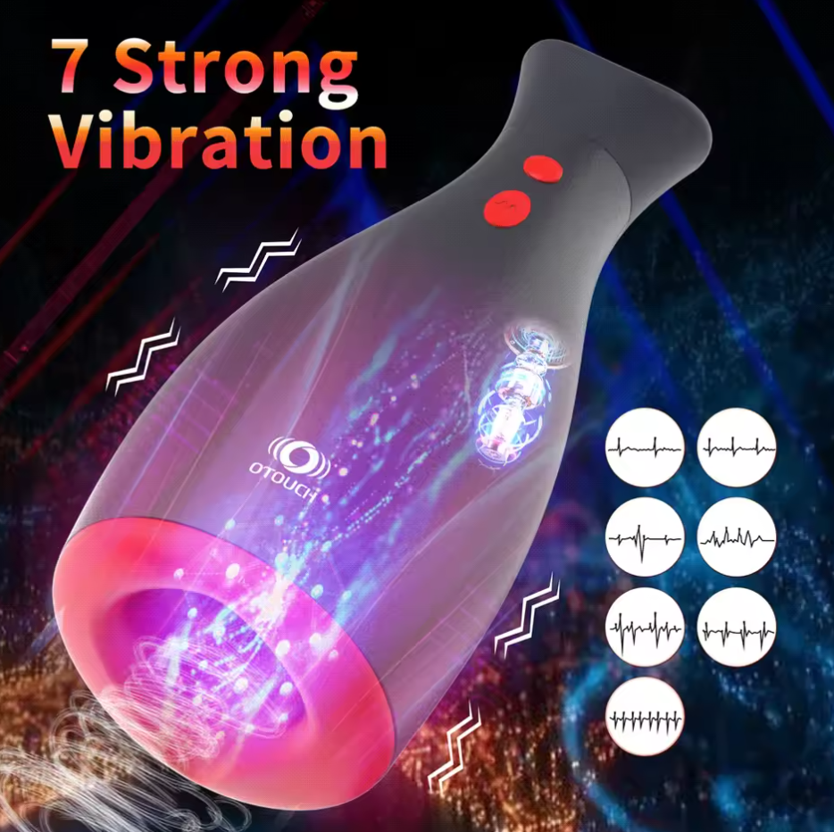Automatic Inflatable Male Masturbator Cup Vibration Deep Throat Blowjob Sex Machine Adult Sex Toys for Men