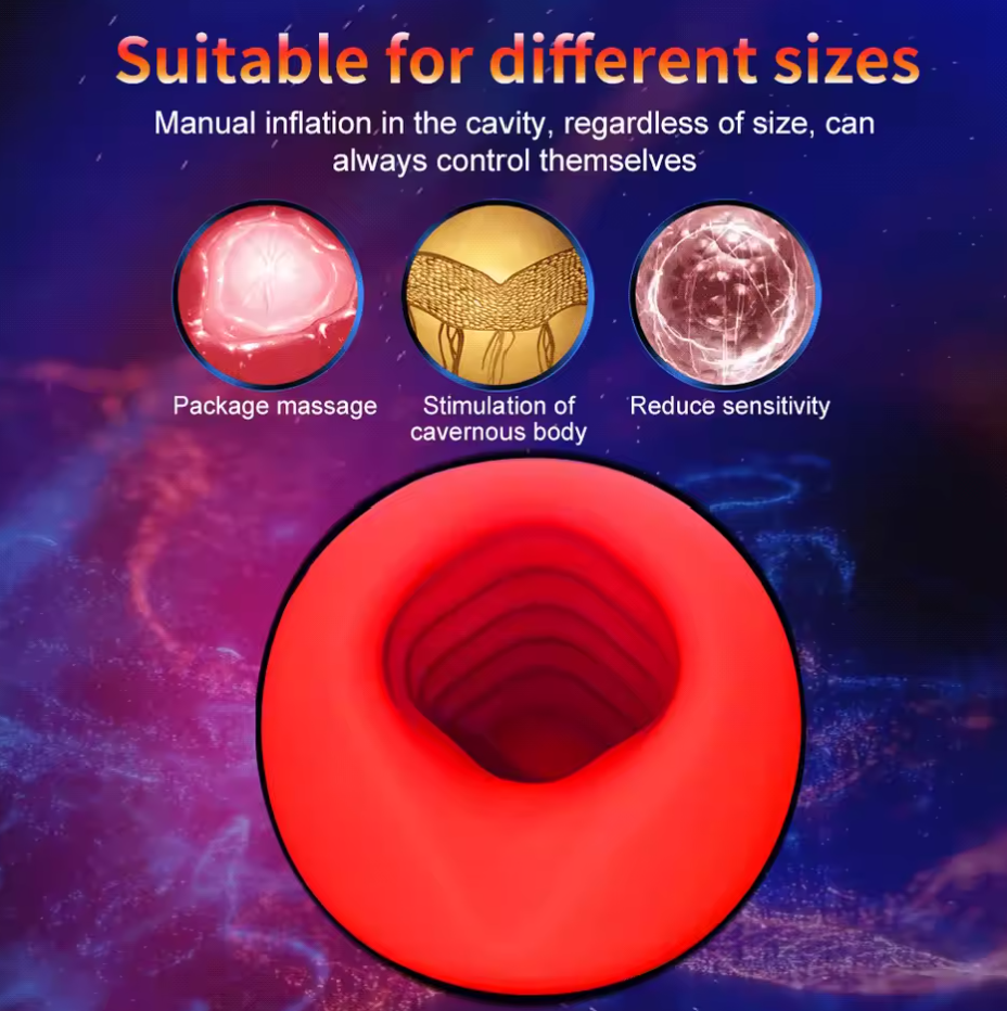 Automatic Inflatable Male Masturbator Cup Vibration Deep Throat Blowjob Sex Machine Adult Sex Toys for Men
