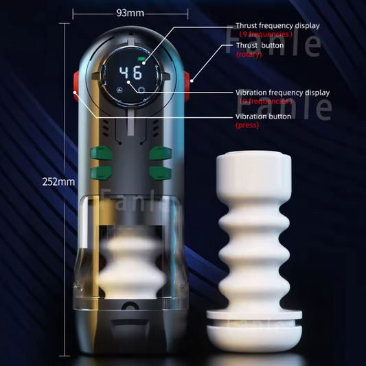 Pocket Pussy Telescopic Stroking Machine Men Sex Toys 12cm Thrusting Distance Hands Free Automatic Male Masturbator Devices