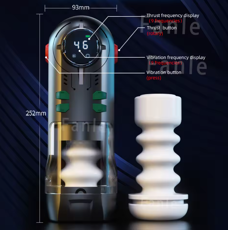 Pocket Pussy Telescopic Stroking Machine Men Sex Toys 12cm Thrusting Distance Hands Free Automatic Male Masturbator Devices